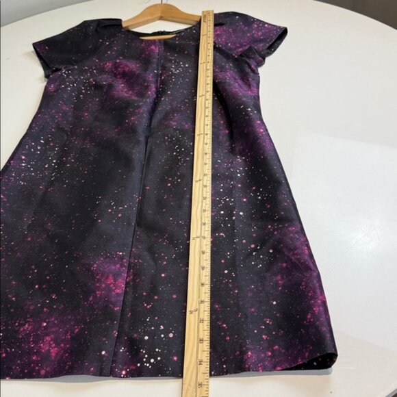 Club Monaco Black Ophelia Galaxy Print Silk shift Dress Size 2 - Picture 7 of 8